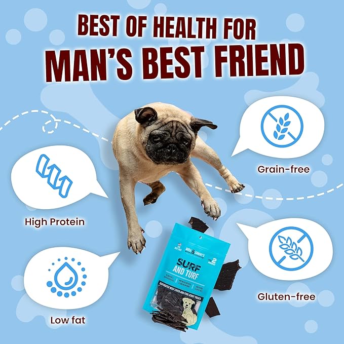 Mika & Sammy's Gourmet Beef Liver & Mackeral Jerky Dog Treats Made in The USA. (Surf & Turf 5 oz)