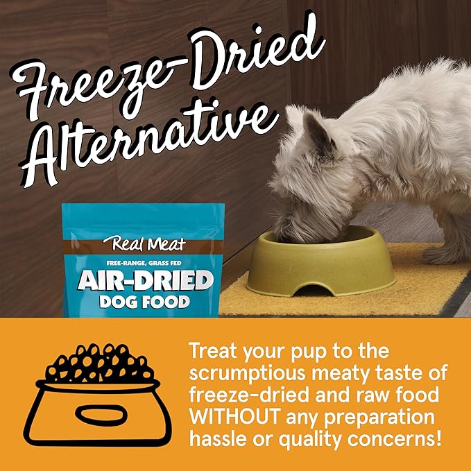 Real Meat Air Dried Dog Food w/ Real Lamb & Fish - Two 2lb Bags of Grain-Free Real Meat Dog Food Sourced from Free-Range Lamb & Ocean-Caught Fish - Digestible, All-Natural, & High-Protein Lamb & Fish