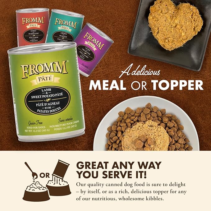 Fromm Lamb & Sweet Potato Pate Dog Food - Premium Wet Dog Food - Lamb Recipe - Case of 12 Cans