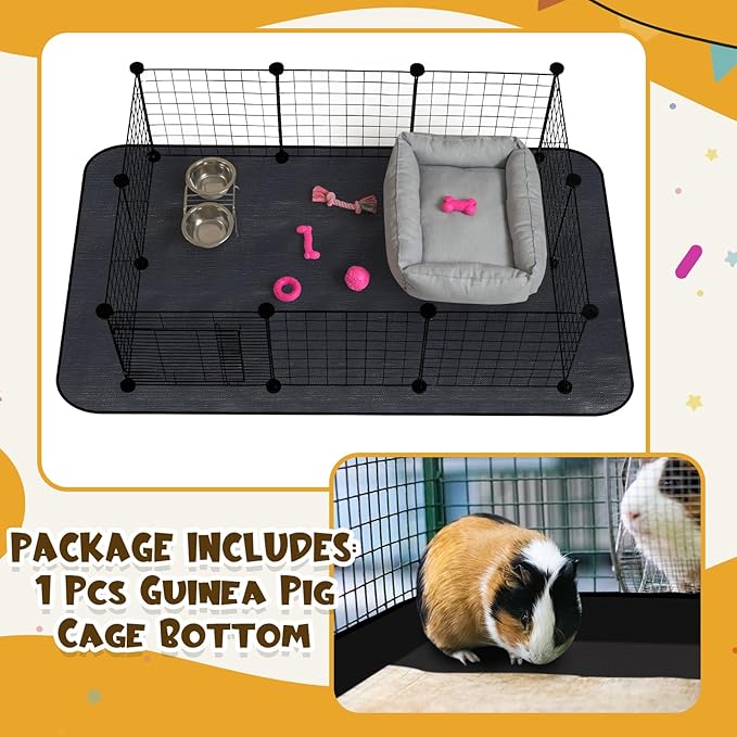Abbylike 2Pcs Waterproof Pet Playpen Mat 59"x39" Guinea Pig Cage Liner Tarp Bottom Reusable Base for Rabbits, Bunny, Ferrets and Other Small Animals
