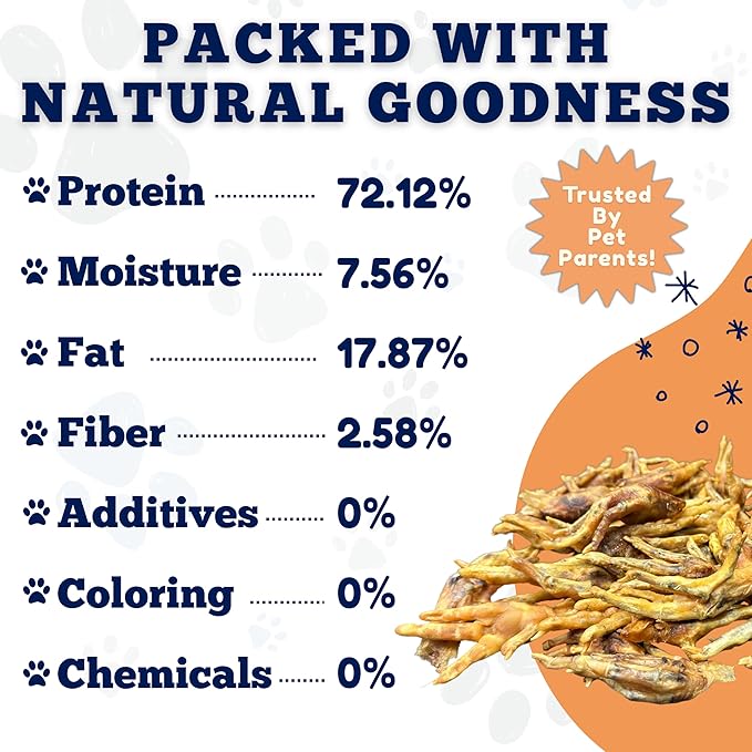 Amazing Dog Treats - Chicken Feet (200 Count - Bulk) - All Natural American Grade Chew Bones for Dogs