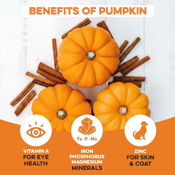 BRUTUS & BARNABY USA Sweet Potato Dog Treats - Grain Free, Cinnamon Pumpkin Crunchy Sticks are Great Tasting, Promotes Positive Dog Gut Health with Natural Anti-Diarrhea Properties,(2lb Bag)