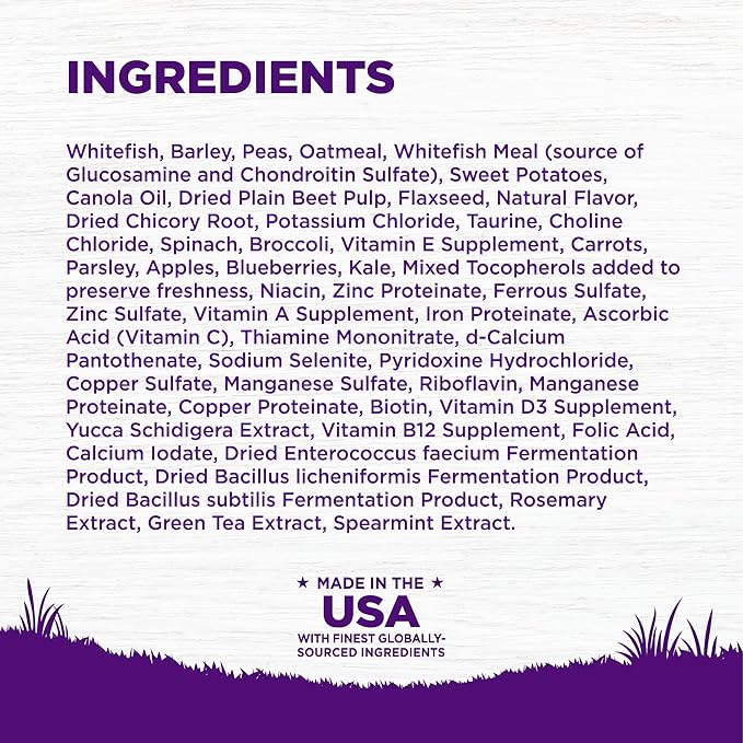 Wellness Complete Health Dry Dog Food, Wholesome Grains, Natural, Whitefish & Sweet Potato, (5-Pound Bag)