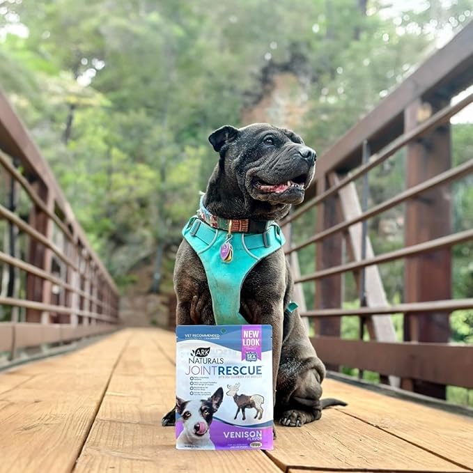 Ark Naturals Joint Rescue Dog Chews, Venison Flavor, Joint Supplement with Glucosamine & Chondroitin, 1 Pack