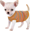Elevate Your Pet's Comfort and Fashion: Premium 100% Cotton Rib Dog Shirt Vest for Small Breeds Like Chihuahuas, Yorkies, and Puppies .Year-Round Style with Tank-Style Puppy Attire Ginger Small