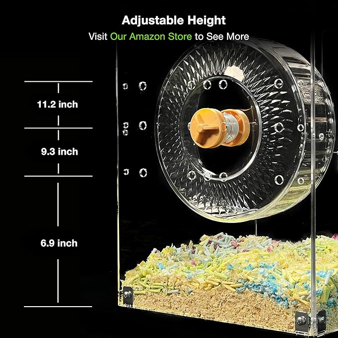 GuineaLoft™ Silent Hamster Wheel - 9.1 inch (23cm) for Hamsters, Mice, Gerbils & Small Animals
