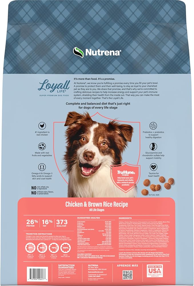 Nutrena Loyall Life All Life Stages Dog Food, Chicken & Brown Rice, 20 lbs