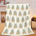 Cute Cartoon Virgin Mary Throw Blanket Gifts for Kids Girls Boys Adults Soft Cozy Plush Fluffy Fuzzy Fleece Blanket Decor 40''X50''