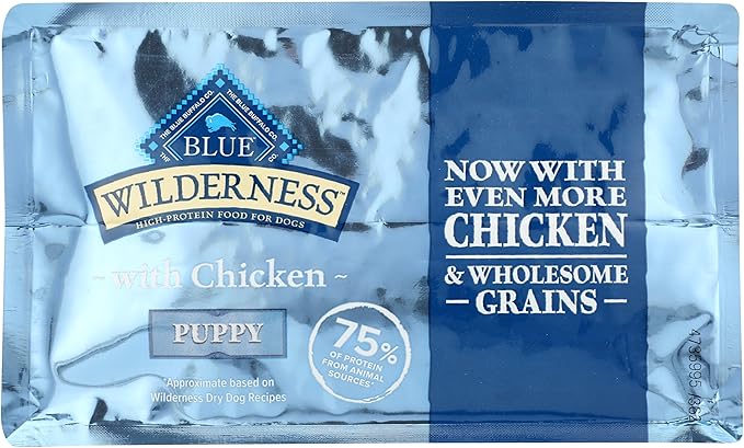 Blue Buffalo Wilderness High-Protein Natural Dry Food for Puppies, Chicken Recipe, 4.5-lb. Bag