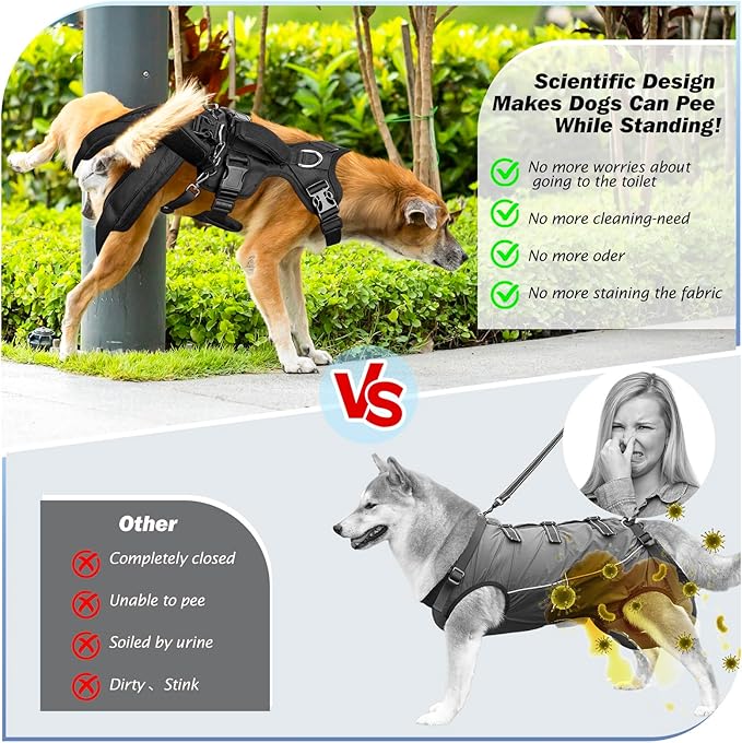 Dog Lift Harness for Large/Medium Dogs, Dog Support & Recovery Sling for Full-Body & Hind/Front Leg – Pee-Able Design – All-in-One Ideal Assistance for Senior, Disabled, Arthritic & ACL Canines (M)