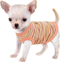 Elevate Your Pet's Comfort and Fashion: Premium 100% Cotton Rib Dog Shirt Vest for Small Breeds Like Chihuahuas, Yorkies, and Puppies .Year-Round Style with Tank-Style Puppy Attire Orange Large