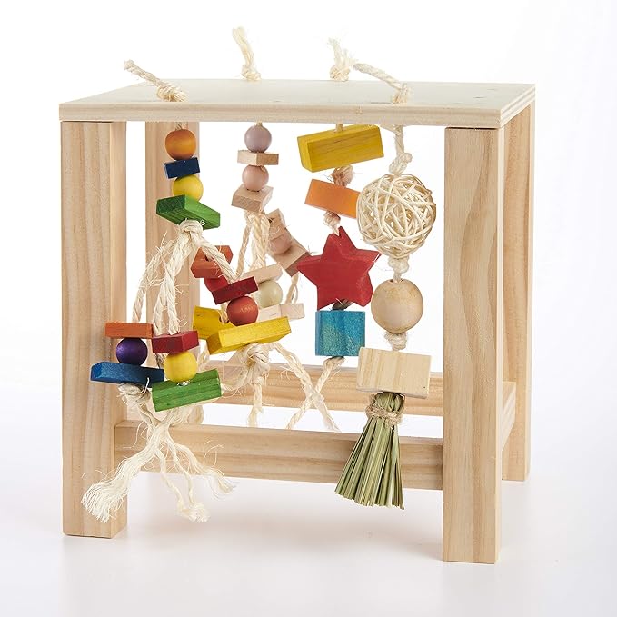 Oxbow Enriched Life Play Table, Rabbit Toys, Guinea Pig Toys, Enrichment for Bunny, Guinea Pig, Hamster, Rabbit, Chinchilla, Rat, Chinchilla Cage Accessories, Small Pet Accessories for Cage