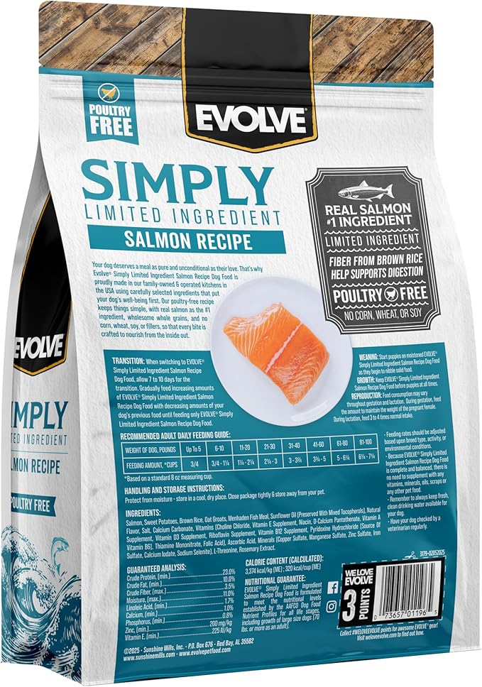 Evolve Simply Limited Ingredient Salmon Recipe, 4lb.