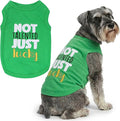 Parisian Pet Dog Shirt – 100% Cotton Green Shirts for Large Dogs – Sleeveless Puppy Vest – Lightweight and Breathable Funny Pet Apparel – St. Patrick’s Day Dog Clothes - Stretchy T Shirts for Dogs