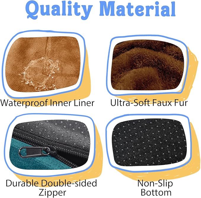 Chez Paw Extra Large Dog Bed Orthopedic - XL Orthopedic Dog Beds Waterproof Pet Couch Memory Foam Sofa Bolster with Removable Cover - 42 x 30
