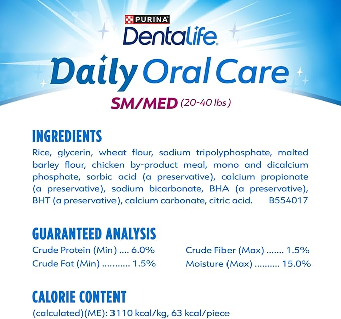 Purina DentaLife Daily Oral Care Dog Dental Chews for Small and Medium Breed Dogs - 90 ct.