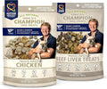 Ernie Els Premium Freeze Dried Dog Treats Bundle - Nutritious, Healthy and All Natural for Snacking, Training and Rewards - Chicken and Beef Liver, 2 Ounce Bags (Pack of 2)