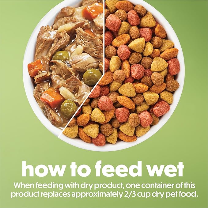 Purina Beneful Wet Dog Food Freshly Prepared Meals Savory Rice and Lamb Stew with Peas and Carrots - (Pack of 8) 10 oz. Tubs