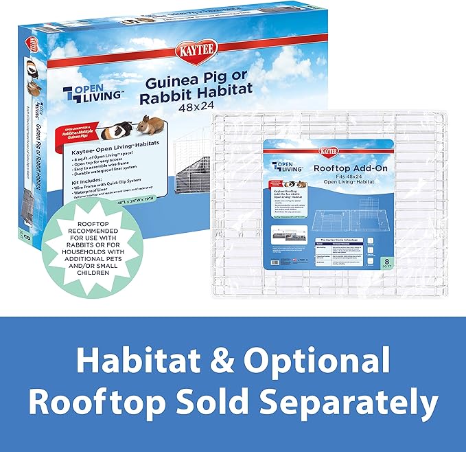 Kaytee Open Living Pet Guinea Pig or Rabbit Habitat Replacement Liner 48" x 24"