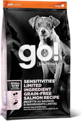 Go! Solutions Sensitivities Limited Ingredient Small Bites Salmon Grain-Free Dry Dog Food, Tiny Kibble for Little Breeds, Chicken-Free for Sensitive Stomachs, for Puppies, Adults, Seniors, 6 lb Bag