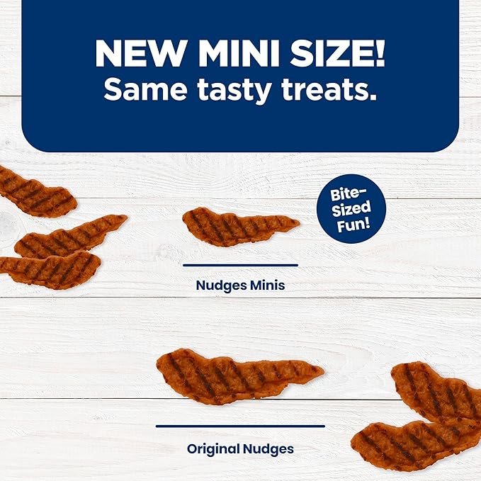 Blue Buffalo Nudges Minis Grillers Made with Real Steak, Natural Dog Treats Mineral-Enhanced for Flavor, 10 oz. Bag (Pack of 2)
