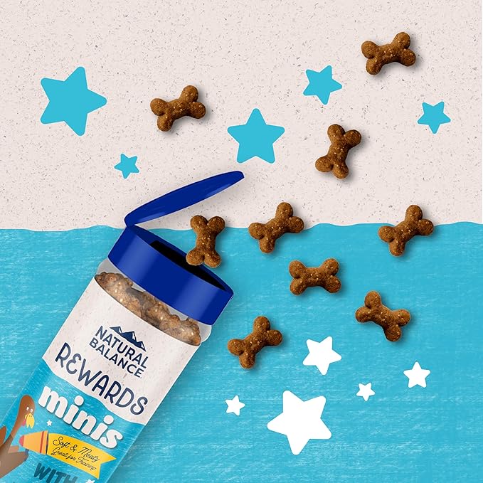 Natural Balance Limited Ingredient Mini-Rewards Turkey Grain-Free Dog Training Treats for Dogs | 5.3-oz. Canister
