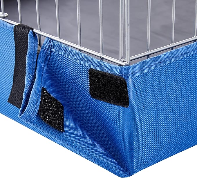 Amazon Basics - Comfortable Indoor-Outdoor Small Pet Guinea Pig Habitat Cage with Canvas Bottom, Blue, 46.65" L x 13.78" W x 23.62" H