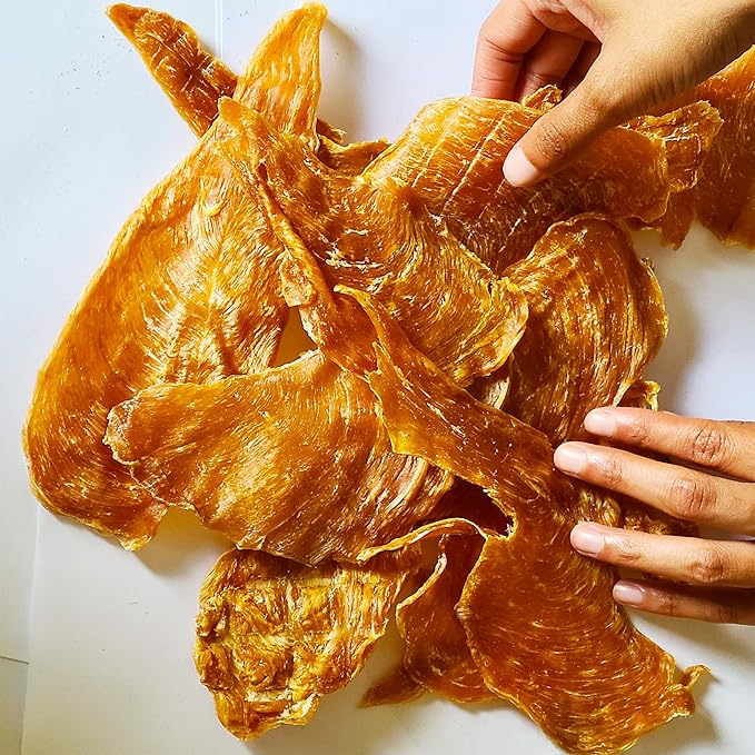Vet Recommended Premium Chicken Jerky for Dogs - Giant 8oz Bag | All Natural Dog Treats - Single Ingredient - No Fillers or Preservatives - Whole Dehydrated Chicken - Made in USA