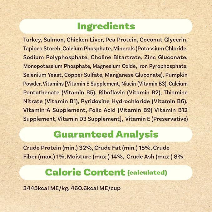 A Freschi srl Air-Dried Puppy & Adult Dog Food - Real Turkey & Salmon Recipe | Grain-Free | High-Protein for Toy, Small & Large Breeds | Ideal for Picky Eaters, 1 lb Starter Bag