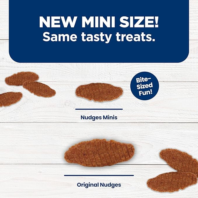 Blue Buffalo Nudges Minis Jerky Cuts Made with Real Chicken, Natural Dog Treats Mineral-Enhanced for Flavor, 10 oz. Bag