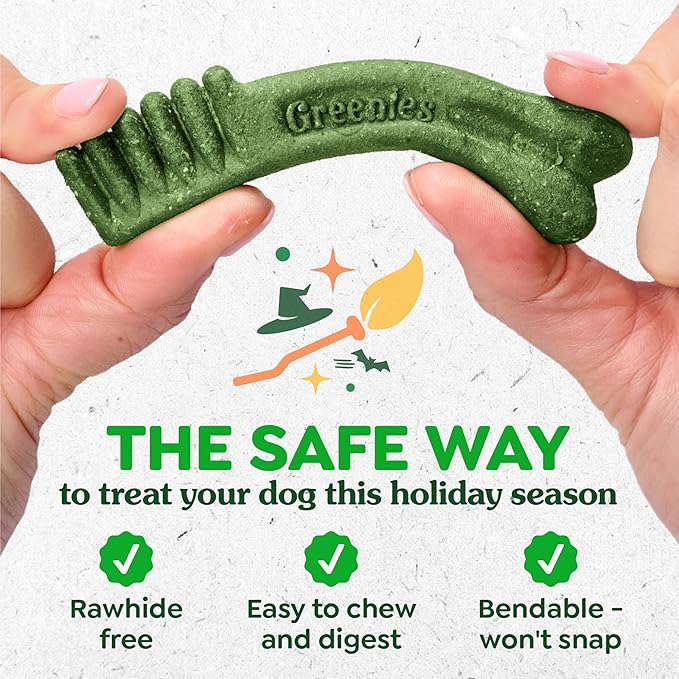 Greenies Veterinarian-Recommended, Limited-Edition Natural Dental Dog Treats Large Size, Pumpkin Spice Flavor, 12 oz. Pack, 8 Count