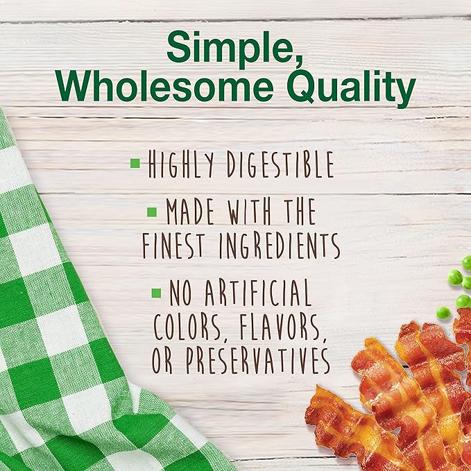 Nylabone Healthy Edibles Natural Dog Chews Long Lasting Bacon Flavor Treats for Dogs, Medium/Wolf (2 Count) (Pack of 2)