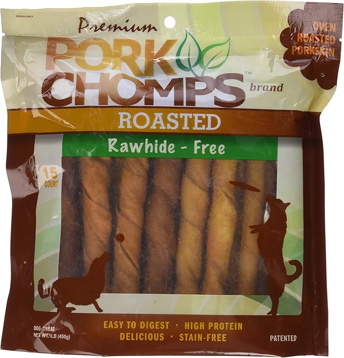 Pork Chomps Dog Chews Bundle: 6-Inch Twists, 15 Count & 5-Inch Munchy Sticks, Assorted Flavors, 100 Count