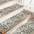 COSY HOMEER Stair Treads for Wooden Steps Washable Non Slip Stair Treads 8" X 30" Soft Stair Carpet Treads Reusable Indoor Stair Runner Rug for Kids, Elders and Pets 15pcs