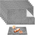 6 Pcs Guinea Pig Cage Liner, 20x12 Inch Washable Fleece Bedding Mats & Reusable Pee Pads for Rabbits and Small Animals (Gray)
