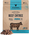 Vital Essentials Freeze Dried Dog Food, Raw Beef Crunchy Mini Nibs | Complete Meal or Topper | 96% Beef, Organs & Bone | Limited Ingredient, High Protein, Grain Free Dry Dog Food | 3 lb Bag