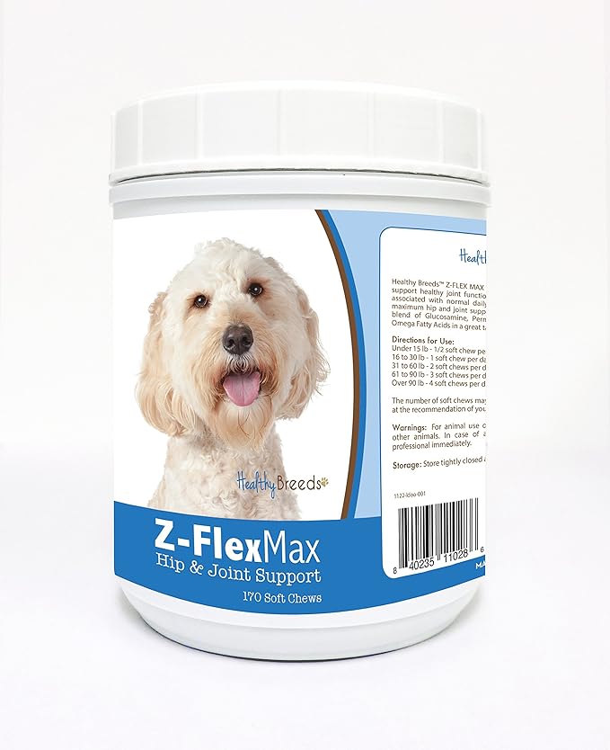 Healthy Breeds Labradoodle Z-Flex Max Hip and Joint Soft Chews 170 Count