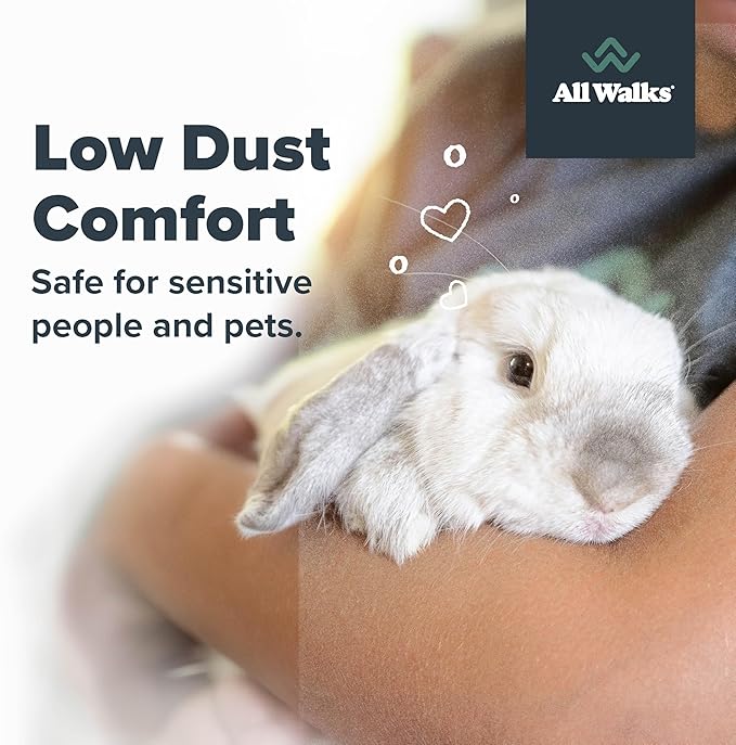 All Walks 18.5 Liter Premium Natural Hemp Bedding, Odor Control, Low Dust, Highly Absorbent, for Rabbits, Hamsters, & Small Animals, Biodegradable, Made in USA
