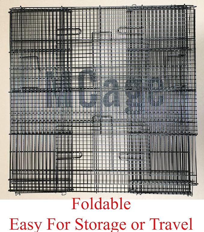 30" Large 3-Levels Easy Foldable Chew-Proof Tight Bar Spacing Ferret Chinchilla Sugar Glider Rats Mice Mouse Rodent Hamster Gerbil Hedgehog Small Animal Critter Metal Travel Carrier Cage