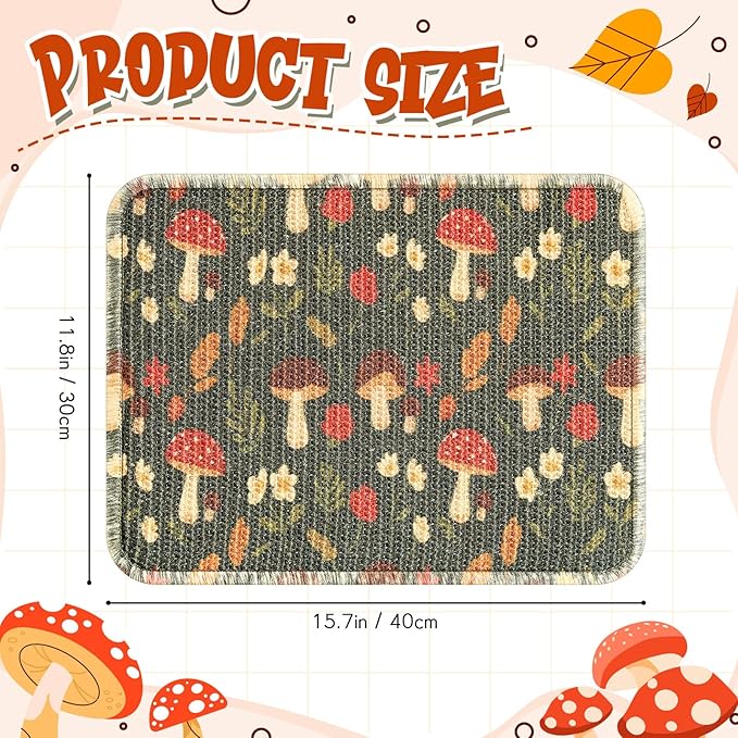 Drydiet 2 Pcs 16 x 12''Rabbit Scratch Mat Natural Bunny Scratching Pad Claws and Teeth Care Rabbit Mats for Cages Chew Toys Bunny Pet Cage Bedding for Biting Sleeping Nesting
