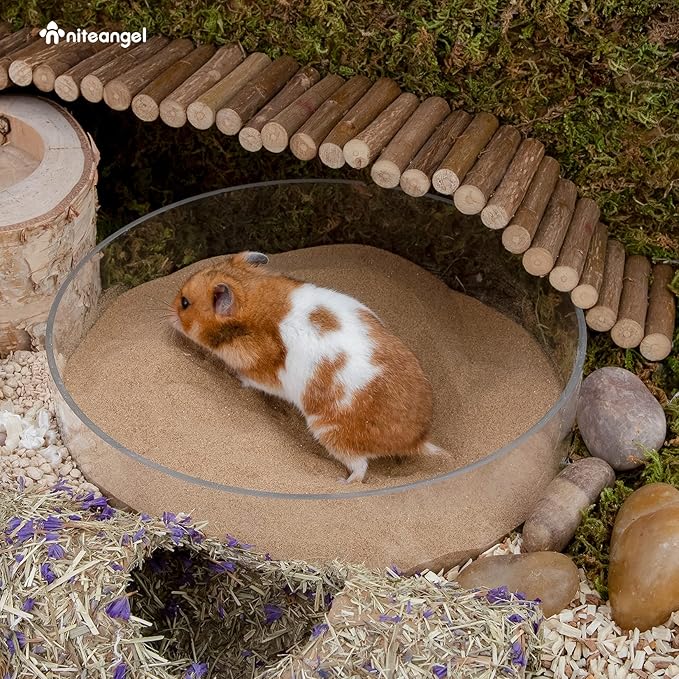 Niteangel Hamster Desert Bath Sand | No-Dust Bath or Potty Litter for Hamster Chinchillas Gerbil Mice Degu or Other Small Pets