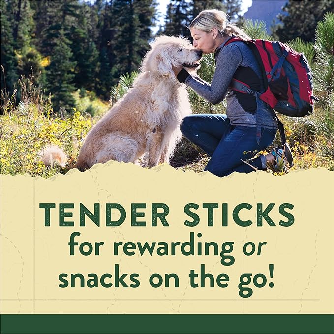 Zukes Adventure Sticks Beef and Bison Dog Treats, Natural Dog Treat Sticks - 16 oz. Pouch