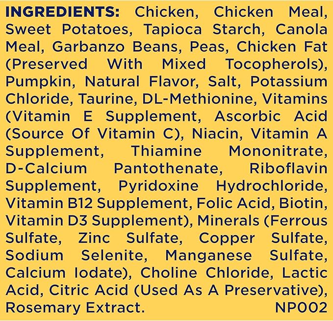 Nature's Recipe Grain Free Small Breed Dry Dog Food, Chicken, Sweet Potato & Pumpkin Recipe, 4 lb. Bag