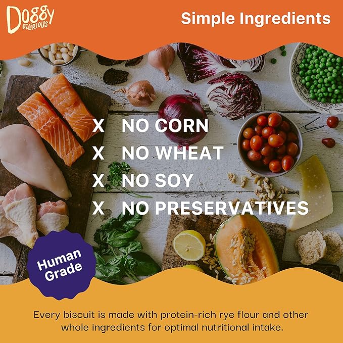 Doggy Delirious Crunchy Dog Treats – for All Pet Sizes, Breeds – All-Natural Puppy Treat – 100% Human-Grade – Delicious Pet Treat Bones, Snacks for Dogs – BBQ Maple Bacon, 16 Oz.