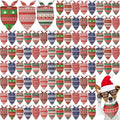 Shyyween 100 Pcs Christmas Dog Bandanas Bulk Xmas Sweater Designs Bandanas Soft Triangle Bibs Adjustable Scarf for Small Medium Large Pets