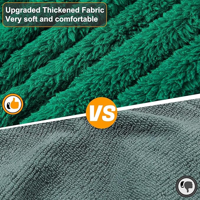 Bienbee Dog Bathrobe, Quick Drying Super Absorbent Dog Robes for After Bath, Warm Keeping Dogs Towel, Dogs Bath Supplies, Dark Green XXL