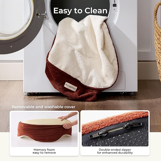 Cooling Orthopedic Dog Bed Medium Size Dog, High-Resilience Memory Foam Support, All-Season Comfort Pet Bed with 3 Washable Removable Cover & Waterproof Liner, Never Sag Dog Couch with Bone Toy