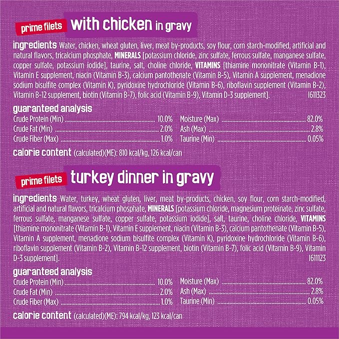 Friskies Purina Gravy Wet Cat Food Variety Pack, Poultry Shreds, Meaty Bits and Prime Filets - (Pack of 64) 5.5 oz. Cans