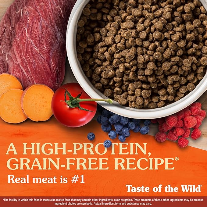 Taste of the Wild High Prairie Grain-Free Dry Dog Food with Roasted Bison and Venison for Puppies 28lb