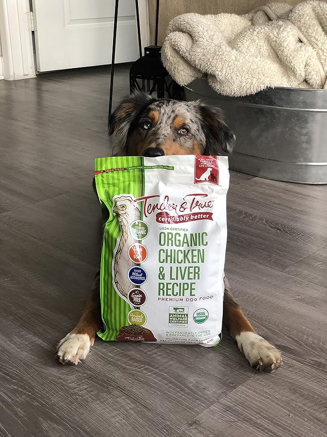 Tender & True Organic Chicken & Liver Recipe Dog Food, 4 lb
